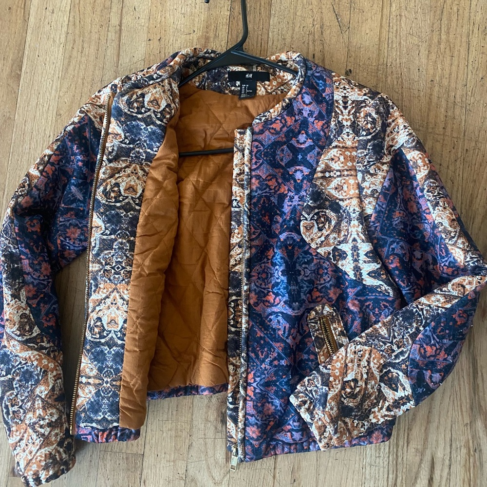 Funky quilted bomber jacket
